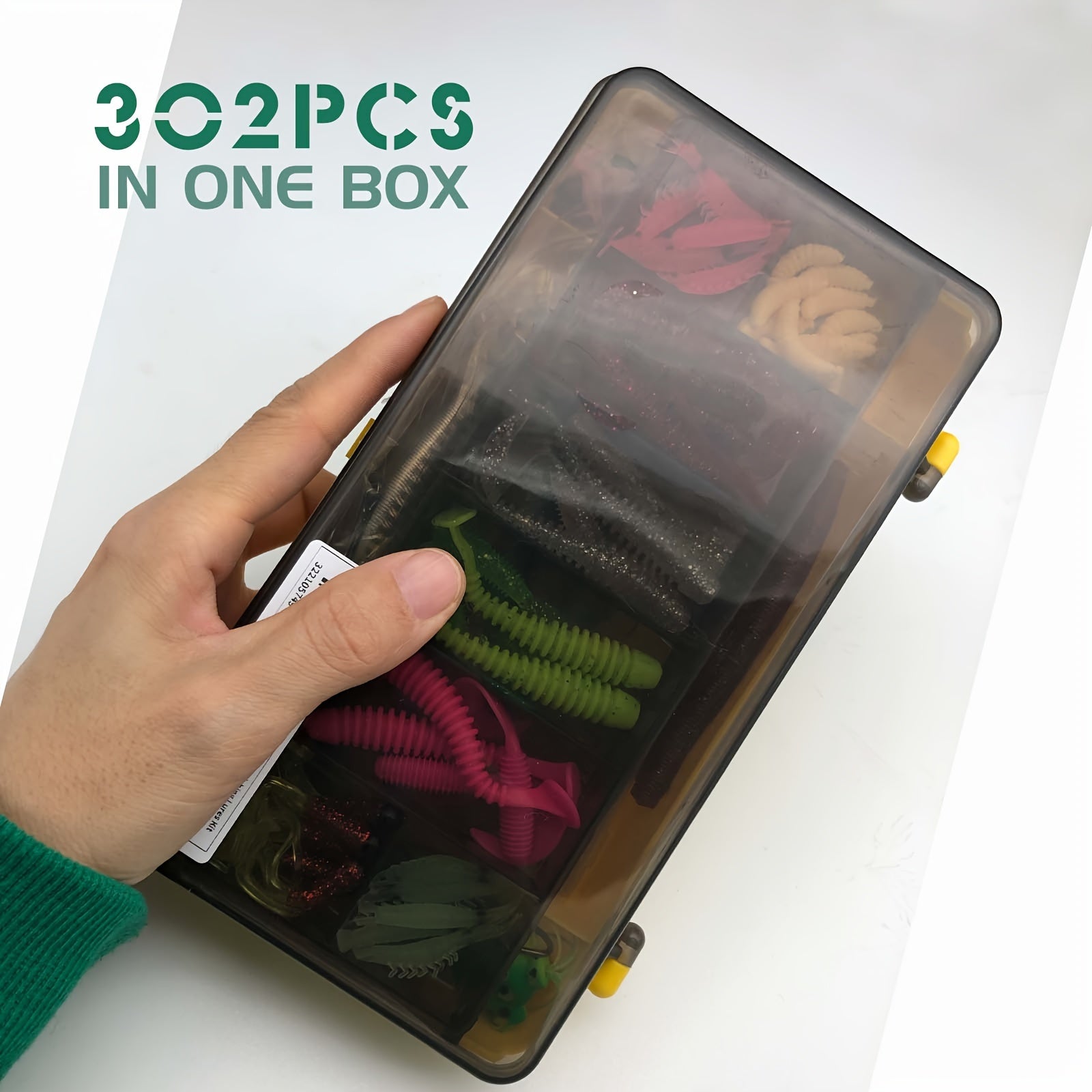48/302pcs/set Fishing Lures Kit With Hard Baits Plastic Swimbaits, Fishing Accessories Box, Pencil Minnow Popper Crankbait Spoon, Spinner Bait, Fishing Tackle Set With Jig Head Hooks