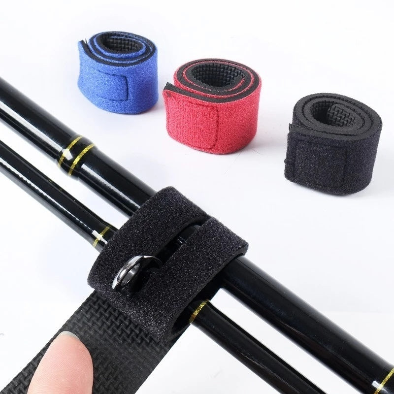 10pcs Fishing Rod Belts, Ties for Spinning Rods, Fly Rods, Fishing Tackle Accessories with Fixing Strap Ropes