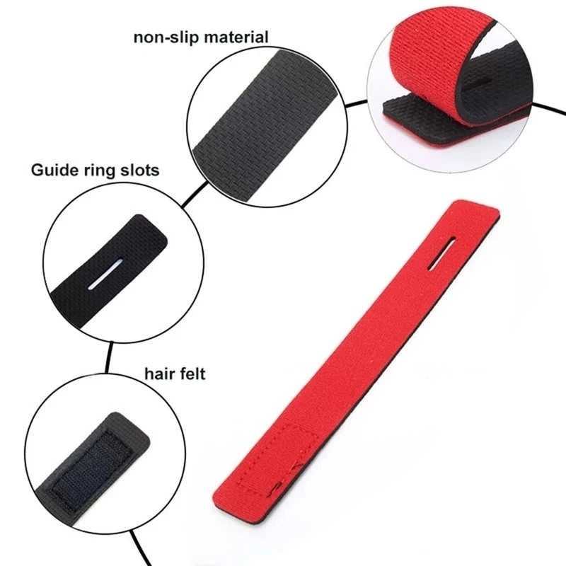 10pcs Fishing Rod Belts, Ties for Spinning Rods, Fly Rods, Fishing Tackle Accessories with Fixing Strap Ropes