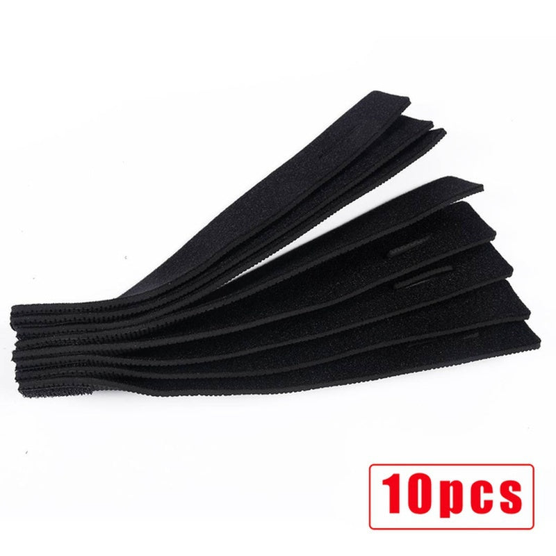 10pcs Fishing Rod Belts, Ties for Spinning Rods, Fly Rods, Fishing Tackle Accessories with Fixing Strap Ropes