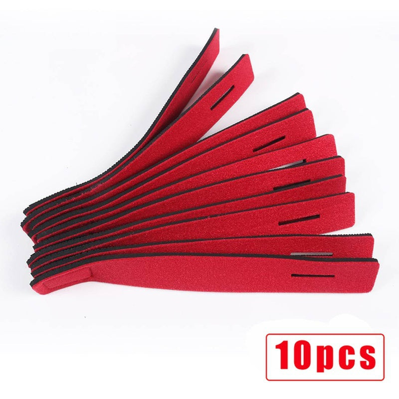 10pcs Fishing Rod Belts, Ties for Spinning Rods, Fly Rods, Fishing Tackle Accessories with Fixing Strap Ropes