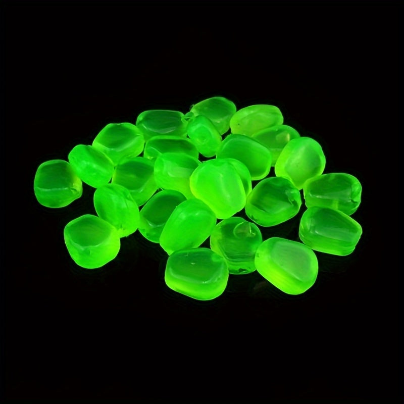 20pcs Glow-in-the-Dark Corn Kernel Fishing Lures - Scented Soft Plastic Bait for Bass, Trout & Redfish - Ideal for Freshwater & Saltwater Angling
