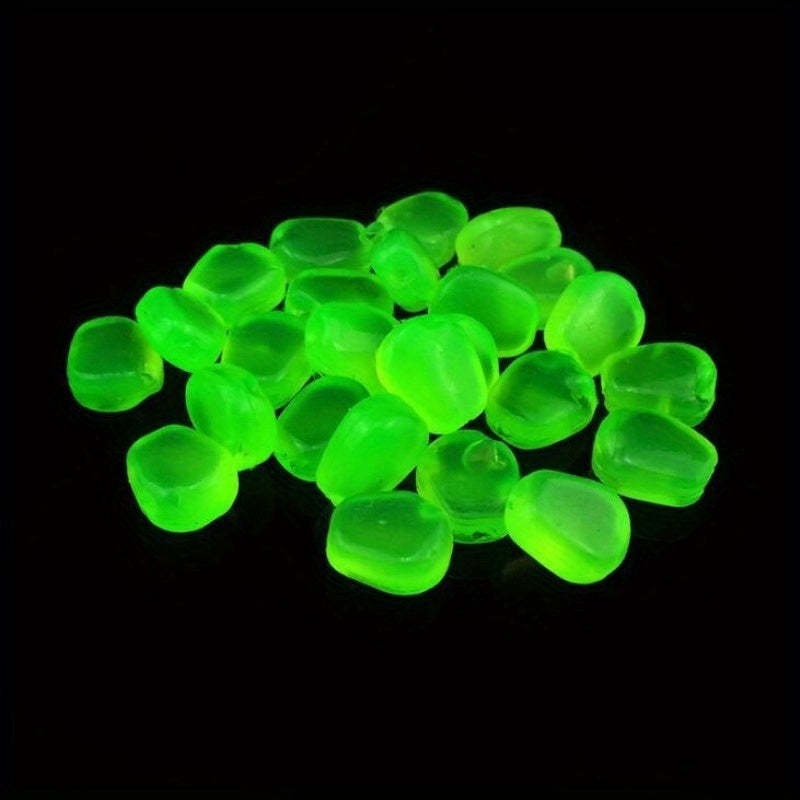 20pcs Glow-in-the-Dark Corn Kernel Fishing Lures - Scented Soft Plastic Bait for Bass, Trout & Redfish - Ideal for Freshwater & Saltwater Angling