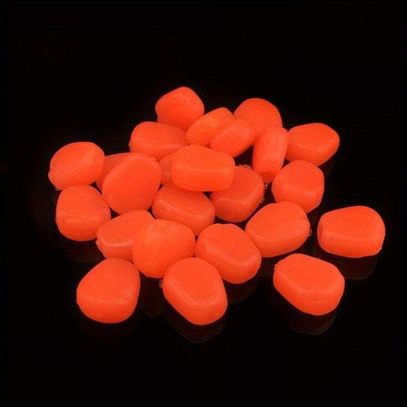 20pcs Glow-in-the-Dark Corn Kernel Fishing Lures - Scented Soft Plastic Bait for Bass, Trout & Redfish - Ideal for Freshwater & Saltwater Angling