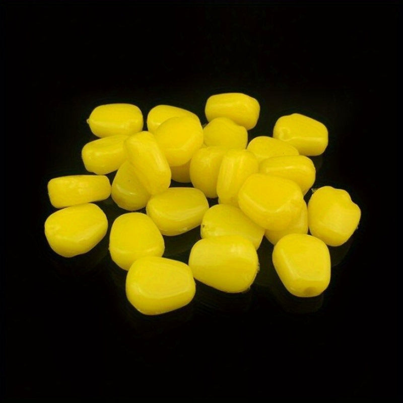 20pcs Glow-in-the-Dark Corn Kernel Fishing Lures - Scented Soft Plastic Bait for Bass, Trout & Redfish - Ideal for Freshwater & Saltwater Angling