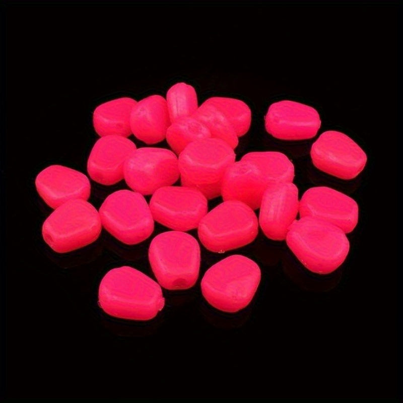 20pcs Glow-in-the-Dark Corn Kernel Fishing Lures - Scented Soft Plastic Bait for Bass, Trout & Redfish - Ideal for Freshwater & Saltwater Angling