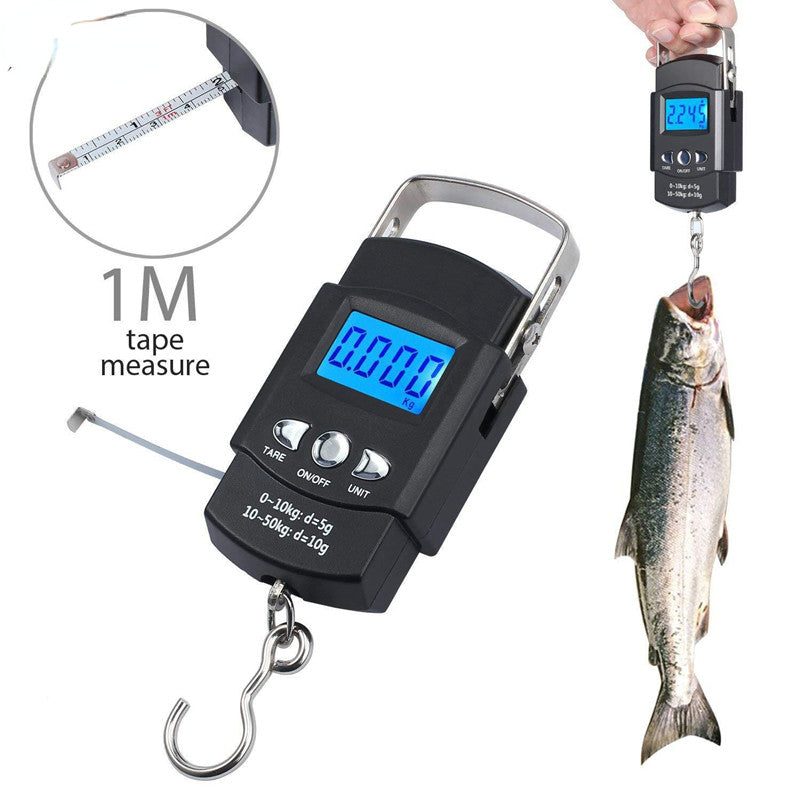 1pc Portable Digital Fishing Scale with Hanging Hook - Accurately Weigh Fish, Bags, Luggage, and More with High-Precision Measurements, Compact Design, and Convenient Carry-On Features for Outdoor Enthusiasts!