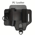 1pc Genuine Leather Multitool Waist Bag - Secure, Convenient Tool Holder with Accessories Storage - Perfect for Work, Daily Use, Fishing, Hunting, Foraging, and as a Practical Gift for Men