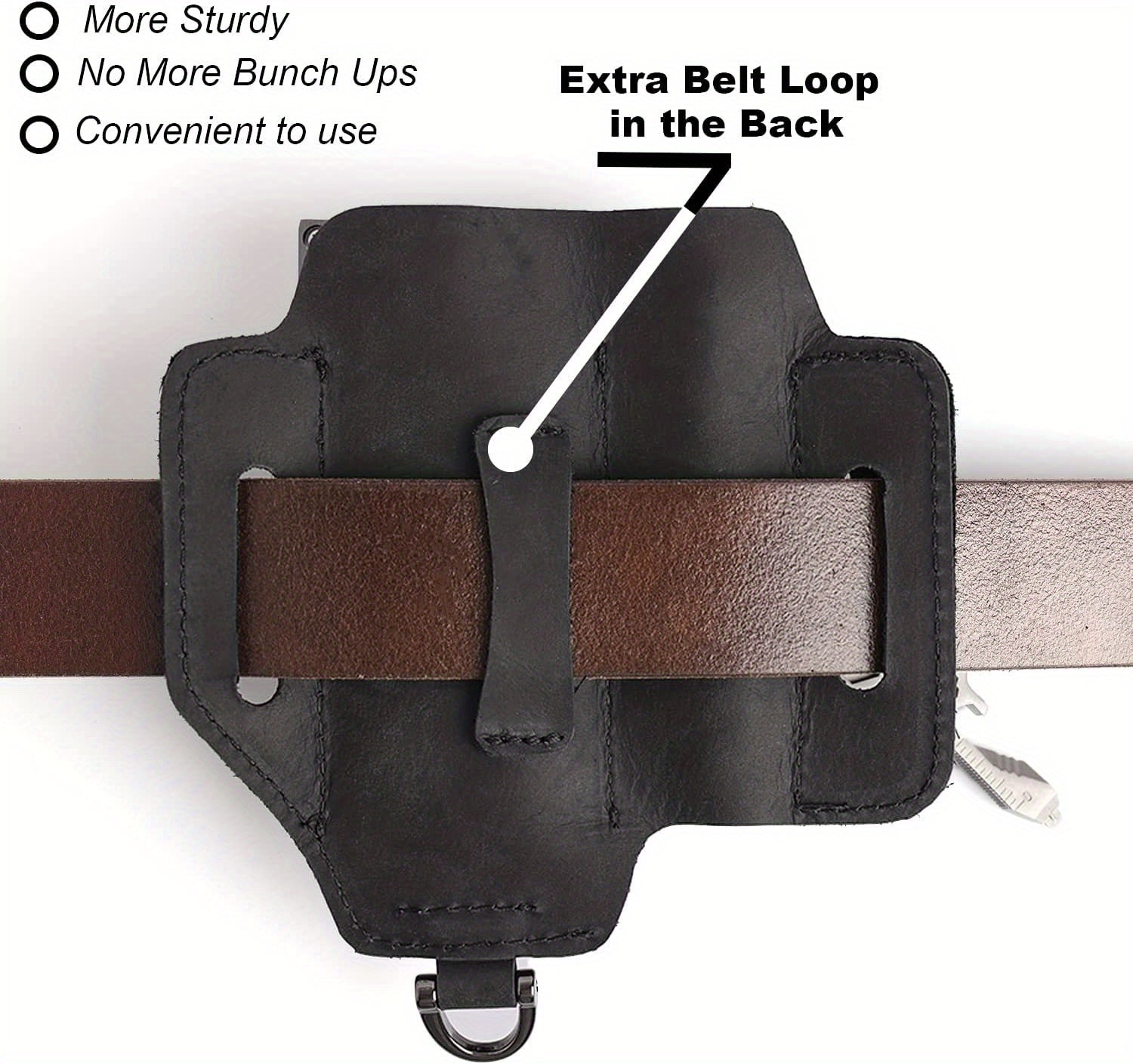 1pc Genuine Leather Multitool Waist Bag - Secure, Convenient Tool Holder with Accessories Storage - Perfect for Work, Daily Use, Fishing, Hunting, Foraging, and as a Practical Gift for Men