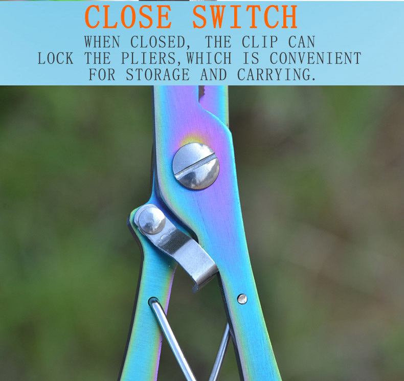 Premium Stainless Steel Fishing Pliers - Multifunctional Hook Remover, Line Cutter & Ring Opener