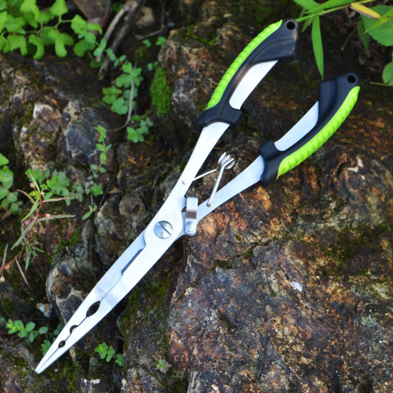 Premium Stainless Steel Fishing Pliers - Multifunctional Hook Remover, Line Cutter & Ring Opener