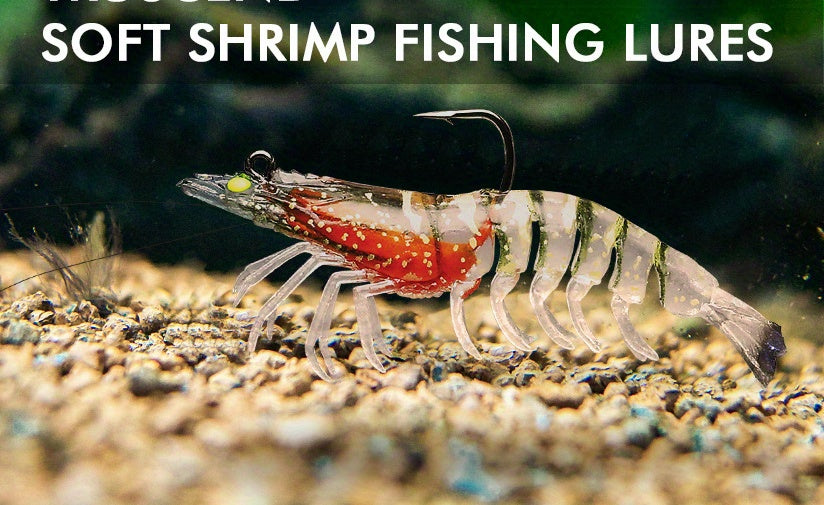 3pcs/lot Soft Lure, Shrimp Fishing Lures - Artificial Bait Soft Plastic Lures - For Freshwater & Saltwater Fishing - Suitable for Bass, Trout & More - Great Gift for Anglers