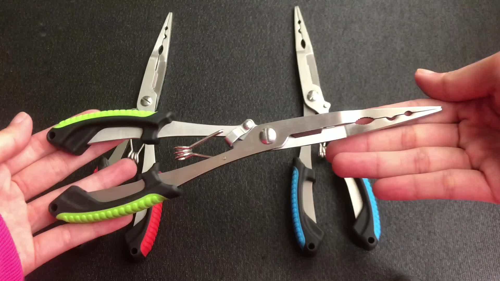 Premium Stainless Steel Fishing Pliers - Multifunctional Hook Remover, Line Cutter & Ring Opener