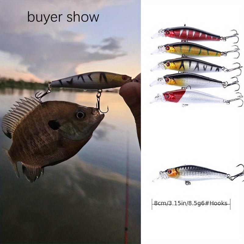56pcs Fishing Lures Kit Crankbait Tackle Minnow Popper Pencil Swimbaits Hook Freshwater Saltwater Hard Baits Set for pike carp bass fishing christmas gift for man