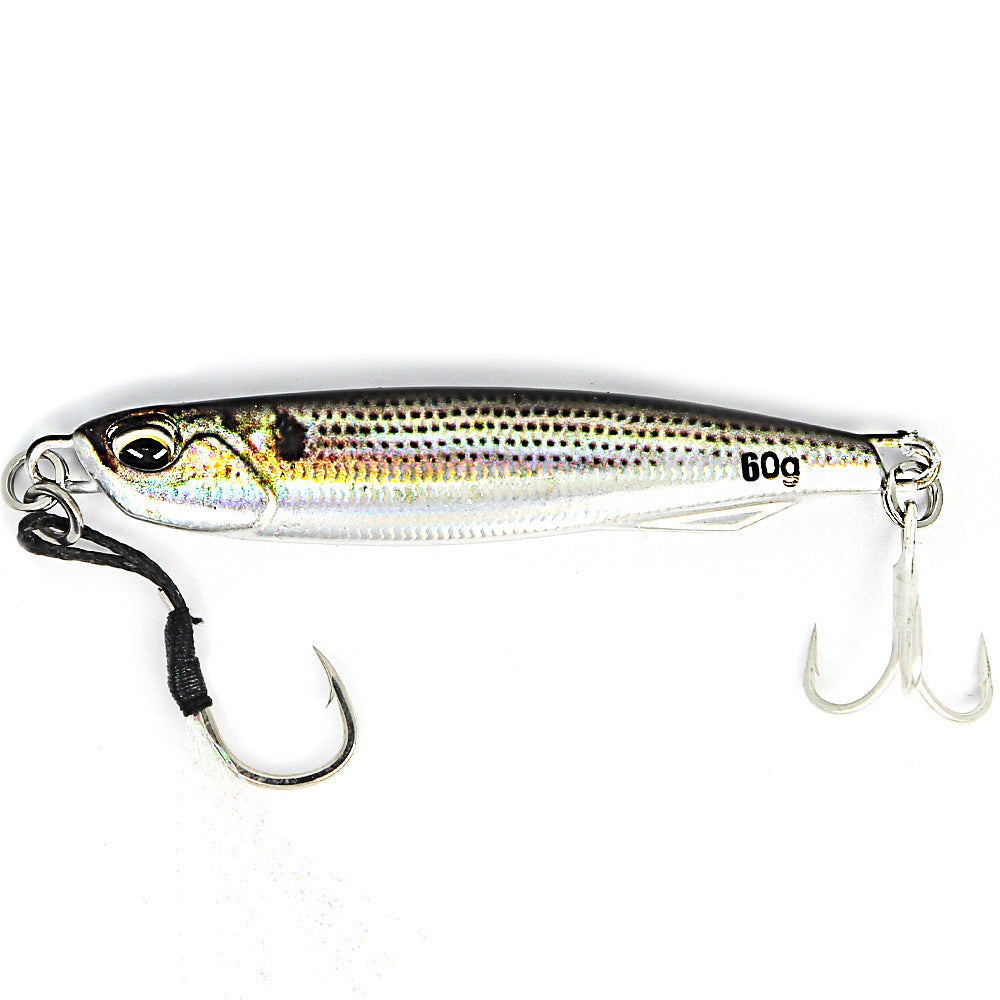 B&U Metal Cast Jig - 3D Printed Spoon Casting Jigging for Saltwater Fishing - 30G/40G/60G Artificial Bait Tackle with Enhanced Durability and Realistic Design - For Fishing Enthusiasts - Ideal Gift for Anglers