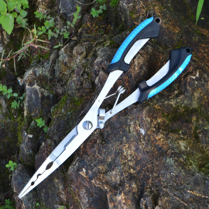 Premium Stainless Steel Fishing Pliers - Multifunctional Hook Remover, Line Cutter & Ring Opener