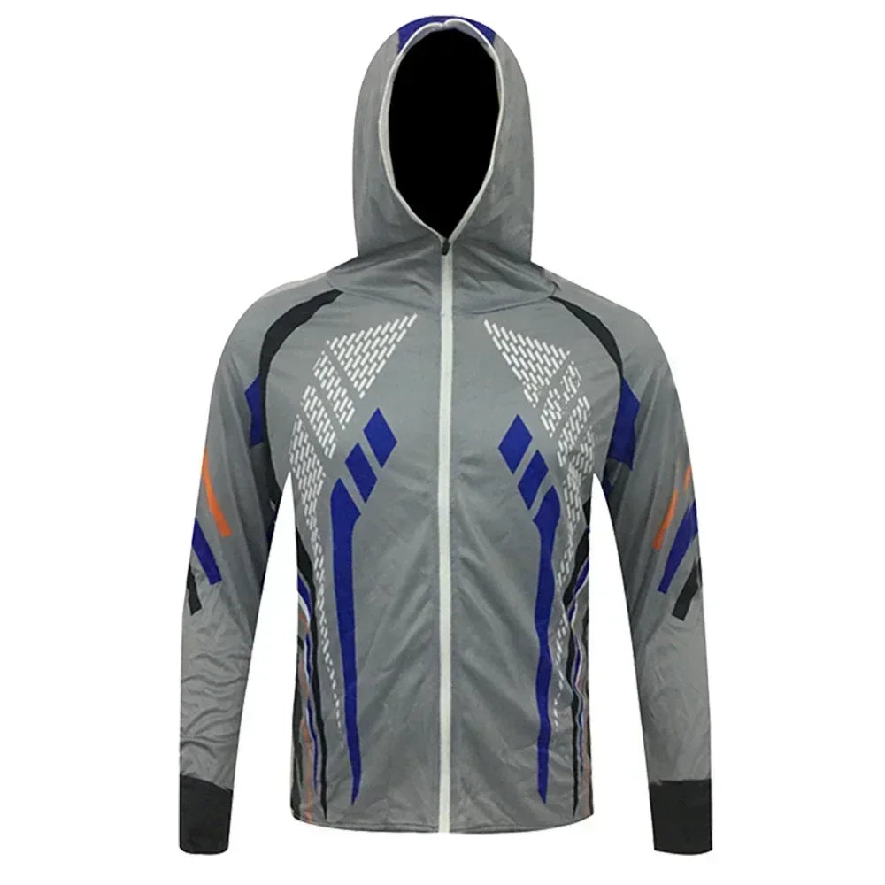 Fishing Shirts Men Long Sleeve Hooded T-Shirt