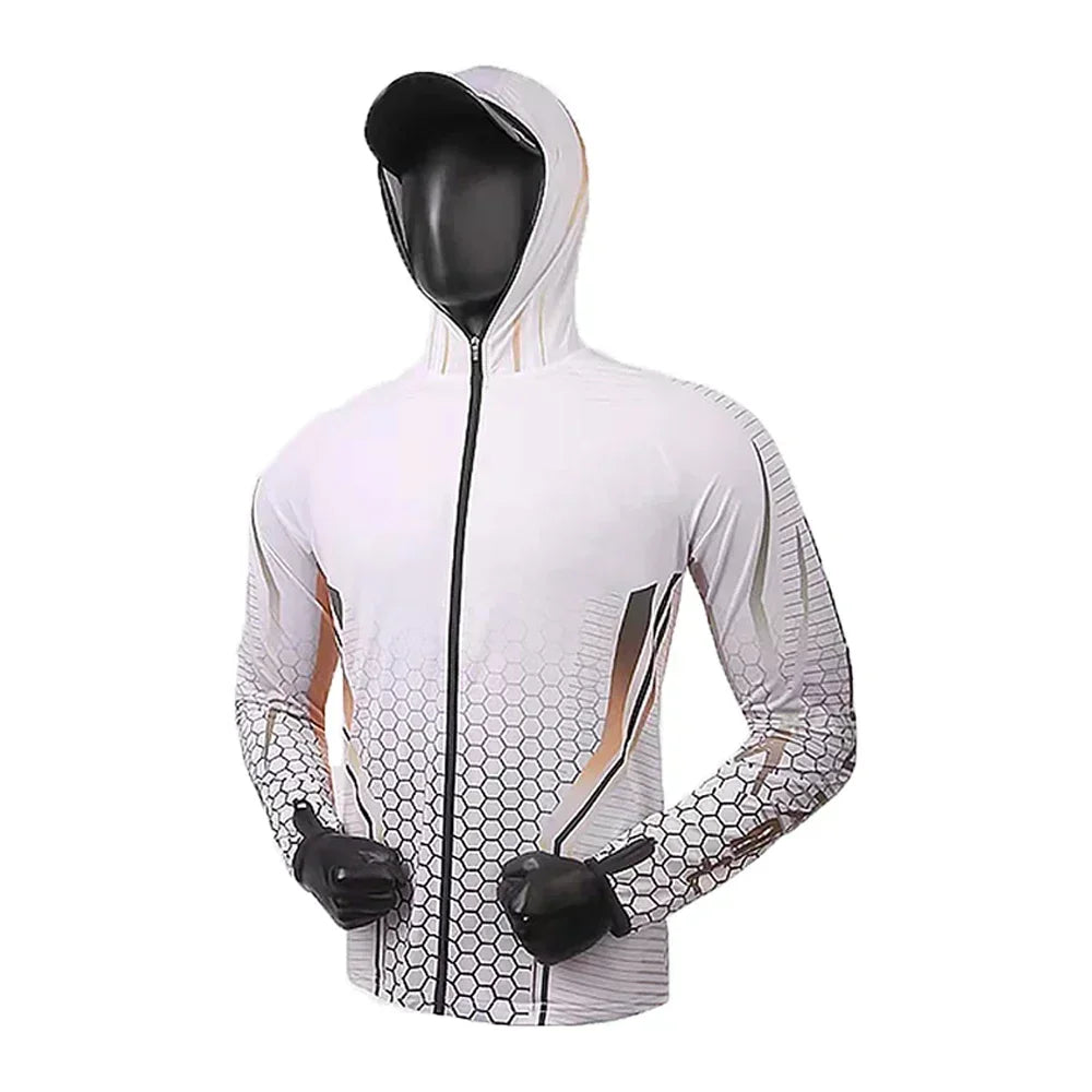 Fishing Shirts Men Long Sleeve Hooded T-Shirt