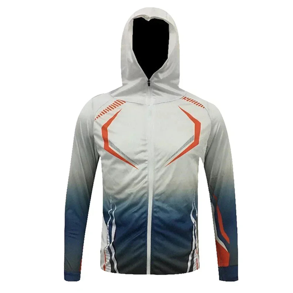 Fishing Shirts Men Long Sleeve Hooded T-Shirt