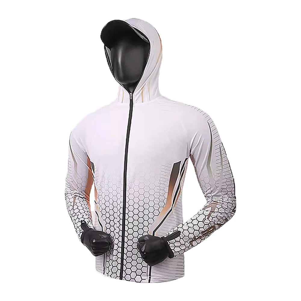 Fishing Shirts Men Long Sleeve Hooded T-Shirt