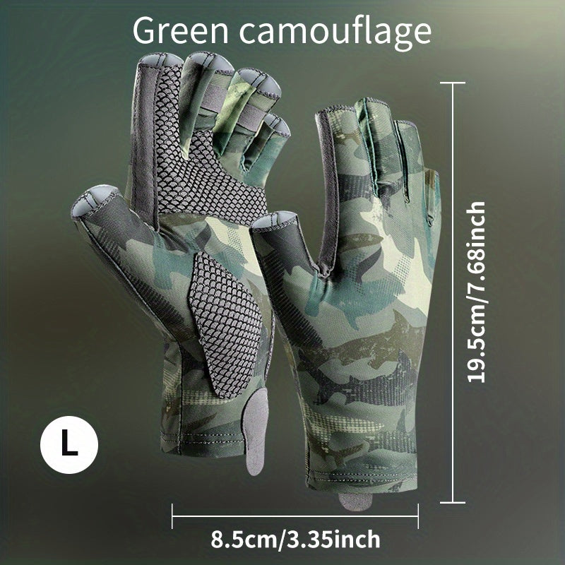 Breathable Half-Finger Fishing Gloves