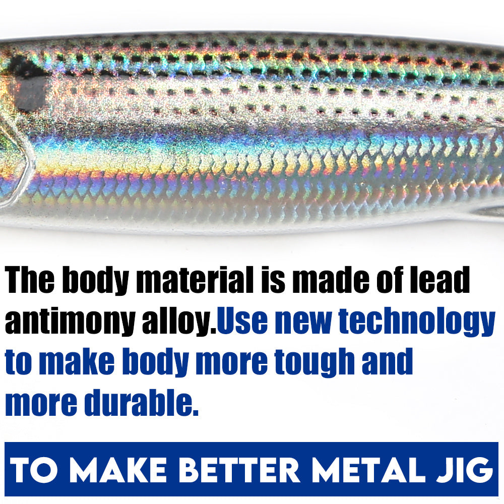B&U Metal Cast Jig - 3D Printed Spoon Casting Jigging for Saltwater Fishing - 30G/40G/60G Artificial Bait Tackle with Enhanced Durability and Realistic Design - For Fishing Enthusiasts - Ideal Gift for Anglers