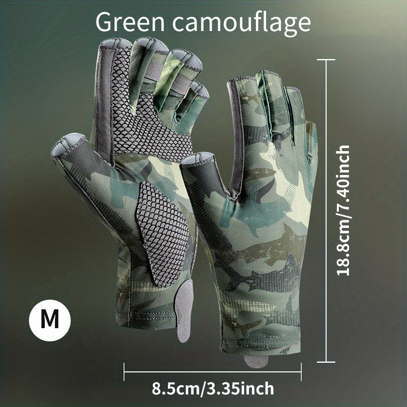 Breathable Half-Finger Fishing Gloves