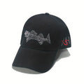 Fish Embroidery Peaked Cap Outdoor Fishing Lovers Baseball Cap For Men And Women