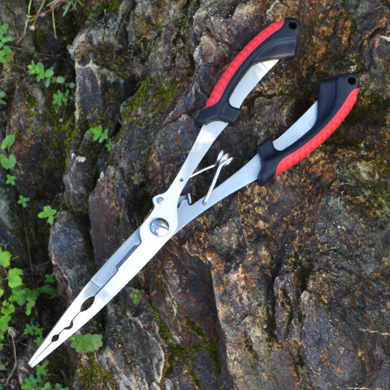 Premium Stainless Steel Fishing Pliers - Multifunctional Hook Remover, Line Cutter & Ring Opener
